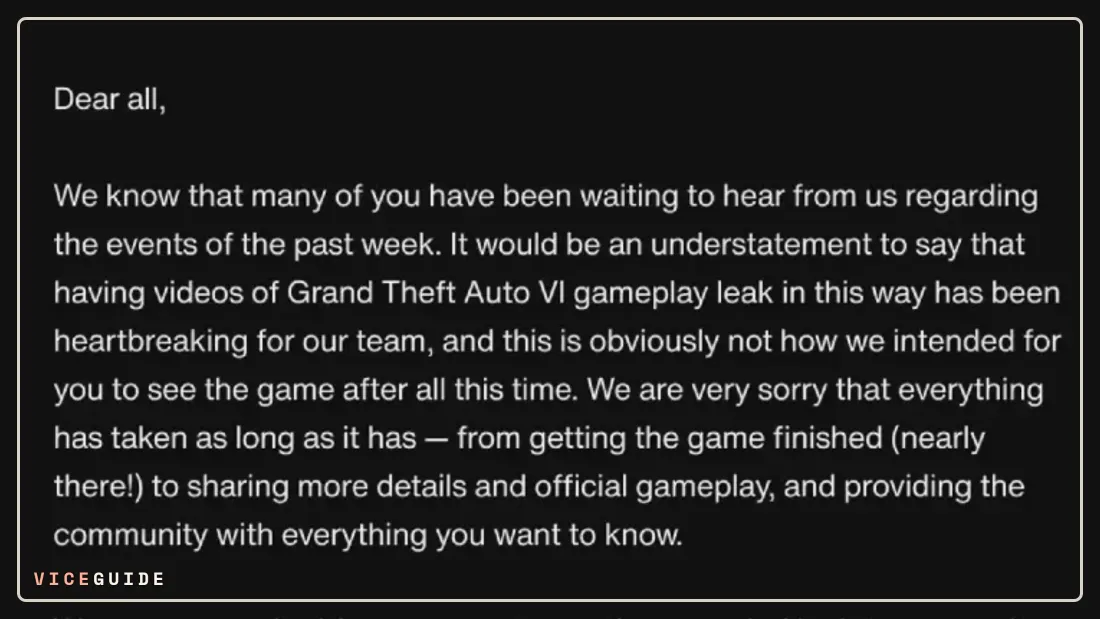 Rockstar zum GTA-6-Leak: das erste Wort nach acht Tagen