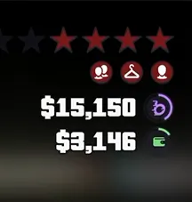 Drei Geldarten, Bargeld, Bank und Beutetasche in GTA 6