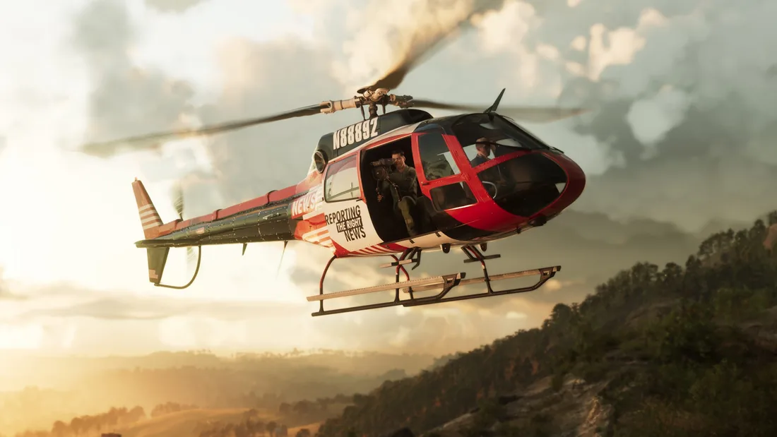 Nachrichten-Helikopter, Helikopter mit Kamerateam in GTA 6