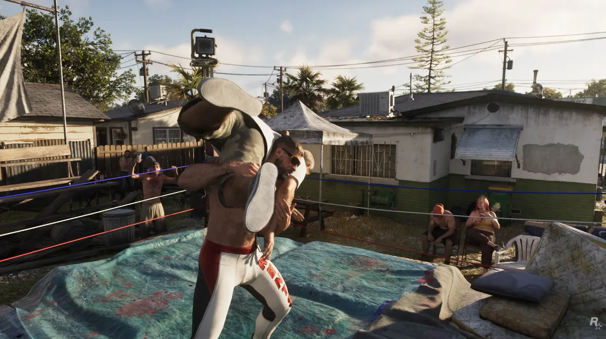 Hinterhof-Wrestling, Improvisierte Kämpfe im Garten in GTA 6